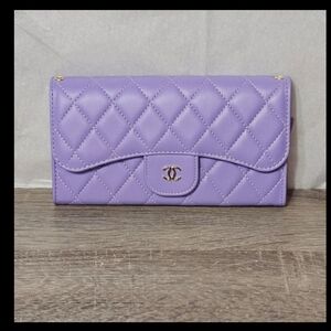Luxury Lavender Quilted Clutch- NWOT
